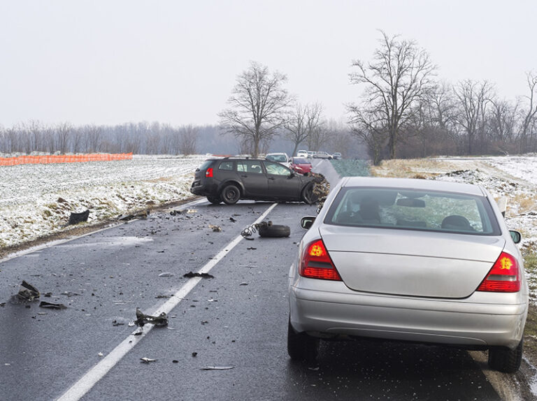Debris in road