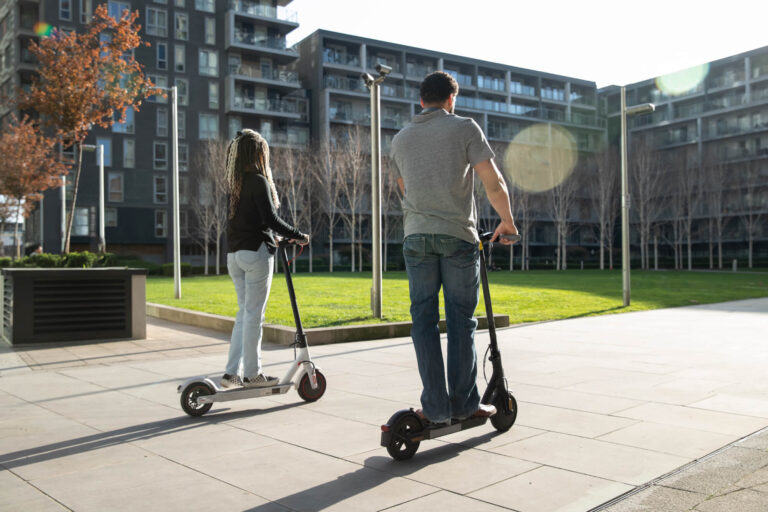Riding electric scooter