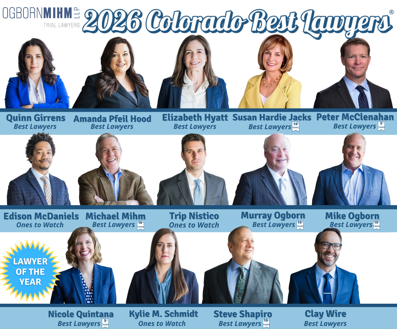 Ogborn Mihm Attorneys Honored